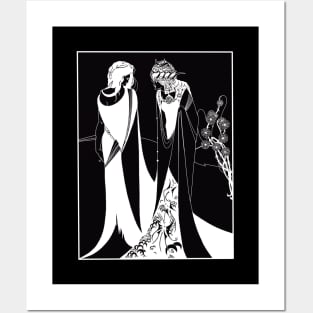 Salome and her mother (white on black) Posters and Art